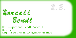 marcell bendl business card